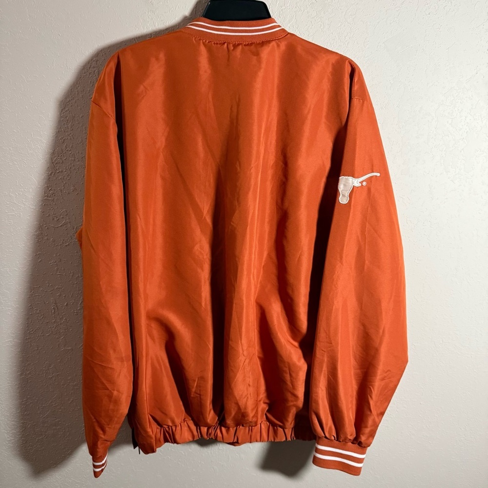 Men’s L Orange GIII Texas Colligate Lined Sporty Retro Inspired Casual Pullover - Picture 7 of 7